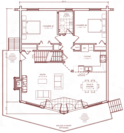 Rez-de-chaussée du Faucon
